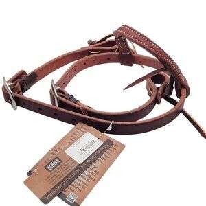 STS Ranch Signature Tack Harness Leather 3/4" Sliding/Ear Headstall Stran Smith